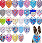 30 Pack Independence Day Dog Bandanas Bulk for Large Dogs Breed 33 Inch 4th of July Extra Large Dog Bandanas XL Patriotic Dogs Bandana Grooming L
