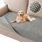 H.VERSAILTEX Plush Chenille Dog Bed Cover Thick Soft Loveseat Cover for 2 Cushion Couch Anti Slip Couch Cover Furniture Protector for Dog, Pet, Cat (35" x 62", Dove)
