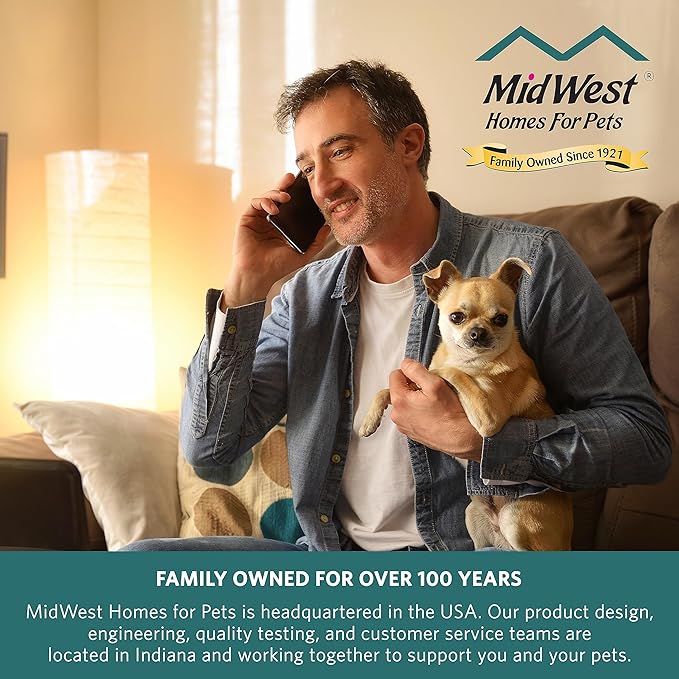 MidWest Homes for Pets QuietTime XXS Dog Bed – Gray Faux Fur Bolster, Ultra-Soft and Machine Washable, Fits 18-Inch Crates and Carriers, for Small Dogs and Cats