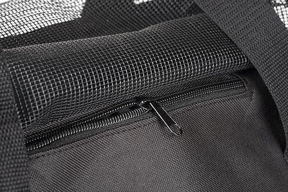Pawer Soft-Sided Pet Carrier for Cat and Small Dog,Black Color,Medium Size,Washable 600D Oxford Cloth Airline Approved Travel Tote,with 2 Mesh Opens and a Strap for Carry,Multiple Colors Available