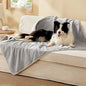 Bedsure Waterproof Dog Blankets for Extra Large Dogs - XL Cat Blanket Washable for Couch Protection, Sherpa Fleece Puppy Blanket, Soft Plush Reversible Throw Furniture Protector, 50x60, Light Grey