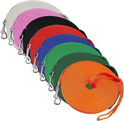 Long Dog Puppy Obedience Recall Training Agility Lead, Leash - ORANGE, 50' Foot - by, Downtown Pet Supply