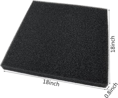 Aquarium Filter Bio Sponge Pad, Foam Sponges Filter Media, Cut fit it Filter Accessories for Fish Tanks and Ponds (18"x18"x1.6" (20PPI) 1 Pack)