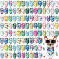 Chunful 100 Pieces Dog Bandanas Bulk Summer Pet Bandanas Pack Triangle Scarf Bib Kerchief Set for Small Large Dog Costume Accessories Decoration(19.7 x 13.8 x 13.8,Fruit)