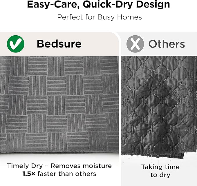 Bedsure Waterproof Bed Cover for Dogs Washable - Waterproof Blanket for Twin Bed Couch Sofa Cozy, Lightweight Furniture Protector for Pet Cat Quick Drying, Ash Grey, 68x82IN