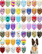 PET SHOW 50 Pack Big Dog Bandanas Bulk XL Assorted Random Dog Scarves Bibs Kerchief Set for Medium Large Dogs Girl Boy Pet Holiday Party Grooming Accessories