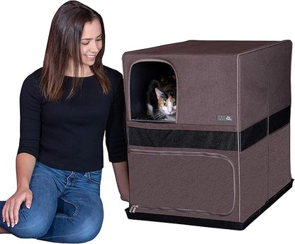 Pet Gear Pro Pawty for Cats with littertraX Mat, Put an end to Scattered Litter, Foldable, Easy Clean, Litterbox not Included, 2 Models, 2 Colors