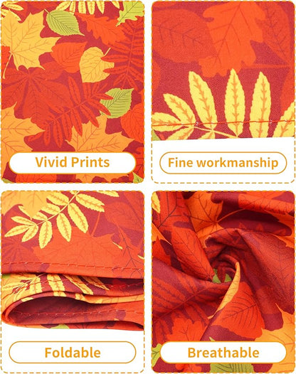PET SHOW 50 Pack Fall Dog Bandanas Bulk Washable Thanksgiving Autumn Maple Leaves Scarves Puppy Pumpkin Triangle Bibs Kerchief Set Cats Girl Boy Grooming Accessories
