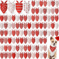 Chunful 100 Pieces Christmas Dog Bandanas Bulk Red and White Xmas Bandanas for Dogs Triangle Scarf Bib Kerchief Set for Small Medium Large Doggie Christmas Costume Decor(31.5 x 21.7 x 21.7)
