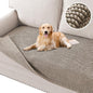 H.VERSAILTEX Plush Chenille Dog Bed Cover Thick Soft Sofa Cover for 3 Cushion Couch Anti Slip Couch Cover Furniture Protector for Dog, Pet, Cat (35" x 82", Taupe)
