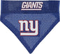 NFL DOG BANDANA - NEW YORK GIANTS REVERSIBLE PET BANDANA. 2 Sided Sports Bandana with a PREMIUM Embroidery TEAM LOGO, Large/X-Large. - 2 Sizes & 32 NFL Teams available