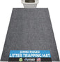 Drymate Cat Litter Box Mat, Litter Trapping Mat, Waterproof, Urine-Proof, Absorbent, Machine Washable, Soft on Paws, Contains Mess, Protects Floors, Kitten Supplies, Grey, 36x47 Jumbo XXL