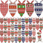 Weewooday 50 Pcs Christmas Bandanas for Dogs Xmas Bandanas Bulk with Ugly Sweater Patterns Soft Bibs Adjustable Triangle Doggie Scarf for Small Medium Large Pet (25.6 x 17.7 x 17.7 Inch)