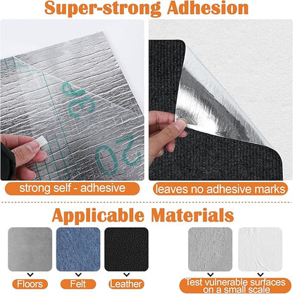 Cat Scratch Furniture Protector - 158" x 15.8" Trimmable Self-Adhesive Cats Claws Scratch Pads, DIY Cat Climbing Couch Protector for Scratch Post Cat Tree Replacement Indoor (Black)