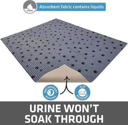 Drymate Cat Litter Box Mat, Litter Trapping Mat, Waterproof, Urine-Proof, Absorbent, Machine Washable, Soft on Paws, Contains Mess, Protects Floors, Kitten Supplies, Dark Grey, 28x36 XL