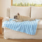 Bedsure Dog Blanket for Medium Dogs Washable - Fluffy Fuzzy Puppy Cat Blanket with Premium 300GSM Coral Fleece Soft for Pet Kitten Doggy, Blue, 30x40IN