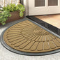 tchdio Door Mat Outdoor Indoor Entrance Doormat-Semicircular Durable Rubber Non Slip Front Door Mat for Outside Inside Entry Entryway Dirt Trapper WelcomeMat for Muddy Paws and Shoes-Yellow 24”x36”