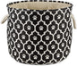 Bone Dry Pet Storage Collection Lattice Paw Print, Black, Small Round