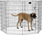 MidWest Homes for Pets Dog Exercise Pen & Playpen, 24" W x 48" H, with Door, Black