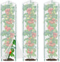 3 Pack Garden Bird Netting Plant Cover for Triangle Tomato Cage, 48"x13" Insect Bird Barrier Tomato Cage Net with Zipper & Drawstring, Tomato Trellis Netting Protection Cover for Protecting Plants