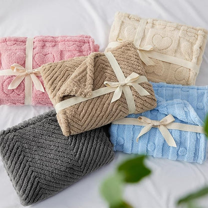 Bedsure Dog Blanket for Small Dogs Washable - Fluffy Fuzzy Puppy Cat Blanket with Premium 300GSM Coral Fleece Soft for Pet Kitten Doggy, Blue, 25x35IN