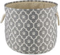 Bone Dry Pet Storage Collection Lattice Paw Print, Gray, Small Round
