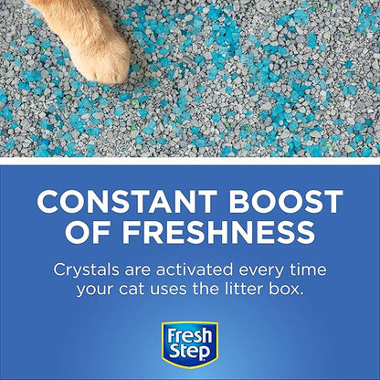 Fresh Step Cat Litter Crystals Deodorizer, Non Toxic Odor Neutralizing Crystals for Litter Boxes that Help Control Smells and Keep Home Areas Fresh, Fresh Scent, 15 Ounce - 3 Pack
