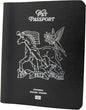Color Premium PU Leather stitch-sewn US Pet Passport Medical Record for Pet Health and Vaccination English + Spanish for Cat, Dog, Puppy and Kitten (Dark Gray, Single)