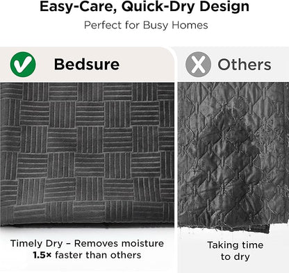 Bedsure Waterproof Bed Cover for Dogs Washable - Waterproof Blanket for Full Bed Couch Sofa Cozy, Lightweight Furniture Protector for Pet Cat Quick Drying, Charcoal, 82x82IN