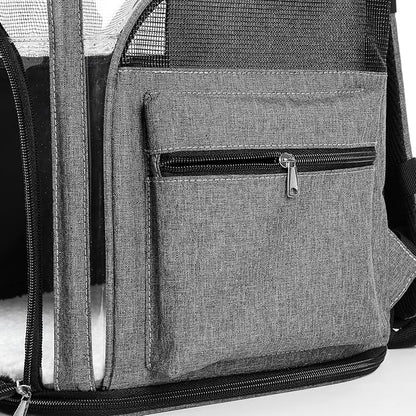 Cat Carriers Dog Carrier Pet for Small Medium Cats Dogs Puppies up to 25 Lbs, TSA Airline Approved Soft Sided, Collapsible Travel Puppy - Black Grey (L: 15.8" LX12.6 WX19.7 H, Pink)