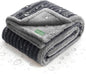 Waterproof Dog Blanket for Couch - Washable Medium Pet Blanket for Furniture Protector, Cozy Fleece Calming Dog Crate Blankets for Indoors & Outdoors, Dark Grey, 30"x40"