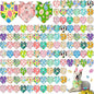 Sanwuta 120 Pcs Easter Dog Bandanas Bulk Rabbits Patterns Bandanas for Dogs Easter Eggs Adjustable Washable Pet Triangle Scarf for Small and Medium Dogs, 30 Styles