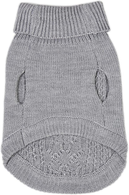 Stretchy Cat Sweater - 17 Colors & 6 Sizes | Snug Winter-Ready Knit for Boy/Girl Cats & Kittens (Grey, X-Small)