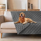 gogobunny 3X Stronger Waterproof Pet Blanket, Scratch Proof Furniture Protector for Dogs Cats, Reversible Cover 68x82 Inch, Dark Grey