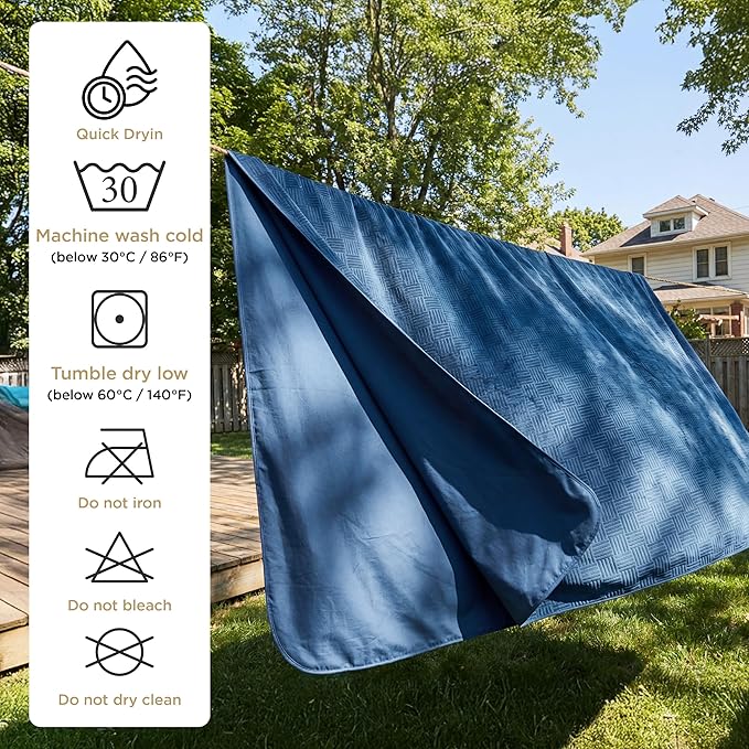 Bedsure Waterproof Bed Cover for Dogs Washable - Waterproof Blanket for King Bed Couch Sofa Cozy, Lightweight Furniture Protector for Pet Cat Quick Drying, Navy, 82x102IN