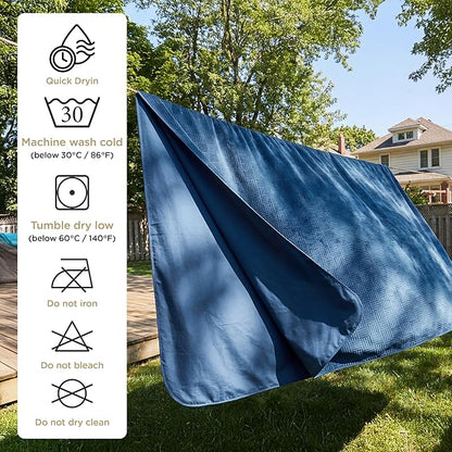 Bedsure Waterproof Bed Cover for Dogs Washable - Waterproof Blanket for King Bed Couch Sofa Cozy, Lightweight Furniture Protector for Pet Cat Quick Drying, Navy, 82x102IN