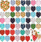 Sanwuta 48 Pcs Christmas Dog Bandanas Bulk Xmas Dog Bandanas Adjustable Snowman Santa Elk Colorful Scarf Handkerchief Bib Accessories for Small Medium Large Breeds Pet Costume Accessories