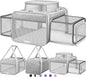 Top and 2 Sides Expandable Pet Carrier 17x11x9.5, TSA Airline Approved Small Dog Carriers for Small Dogs, Soft-Sided Cat Carrier with Self-Locking Zippers for Kitten,Rabbit, Puppy, Guinea Pig Grey