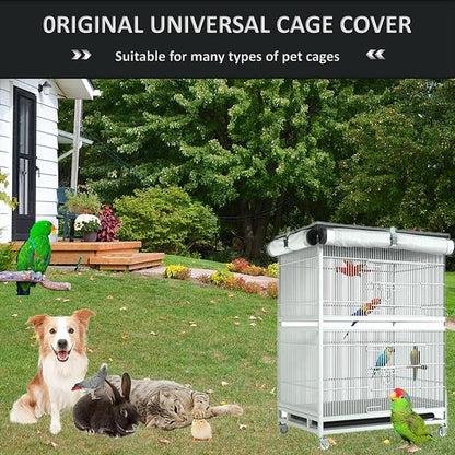 Universal Large Bird Cage Cover - 600D Cage Covers for Night, Good Night Bird Cage Cover for Large Birdcage -L31″xW20″xH51″