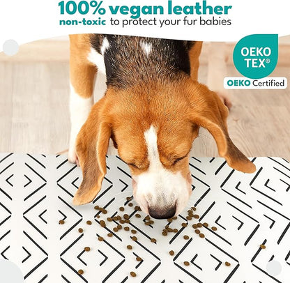 NALALAS Dog Mat for Food and Water, Cat Feeding Mat | Waterproof Dog Bowl Mat | Non-Slip Pet Food Mat for Floors | Pet Mats for Food and Water | Easy to Clean