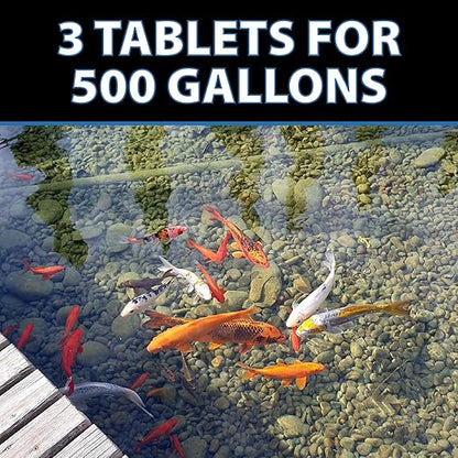 CrystalClear MuckOff, Natural Pond Muck Treatment, Water Garden, Fountain & Bird Bath Sludge Remover, Living Beneficial Bacteria Clarifier with Enzyme, Fish, Aquatic Animal, & Pet Safe, 24 Tablets
