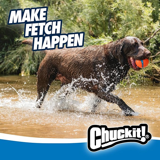 Chuckit! Ultra Ball Dog Toy - Size XXL - For Dogs 100+ lbs - Made from Durable Rubber - Super Bouncy - Floats in Water - 4-inch Diameter - Pack of 1
