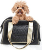 Pet Life ® 'Mystique' Fashion Designer Travel Soft-Folding Airline Apprived Pet Dog Carrier with Quilted Front Pocket