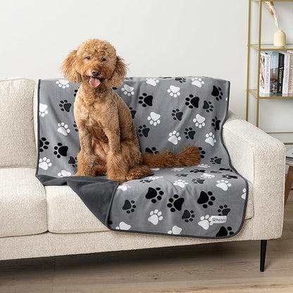 PetAmi Waterproof Pet Blanket Dog Bed Couch Cover for Furniture, Reversible Washable Soft Fleece