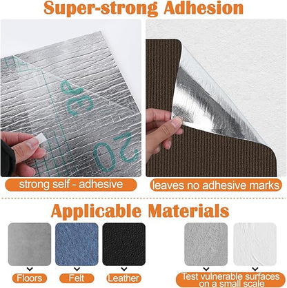 Cat Scratch Furniture Protector - 158" x 17" Trimmable Self-Adhesive Cats Claws Scratch Pads, DIY Cat Climbing Couch Protector for Scratch Post Cat Tree Replacement Indoor (Brown)