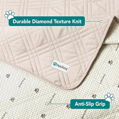PetAmi Waterproof Couch Cover for Dogs, Reversible Furniture Cover Sofa Protector for Pet Cat Bed, Washable Blanket Dog Cover for Couch Seat, 68x82 Beige