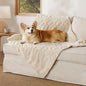 Bedsure Dog Blankets for Large Dogs Washable - Fluffy Fuzzy Cat Puppy Blanket with Premium 300GSM Coral Fleece Soft for Pet Kitten Doggy, White, 40x50IN