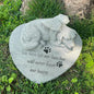 Angel Dog Pet Memorial Stone, Outdoor Decor, Pet Loss Headstone, Memorial Sculpture for Dog Grave Marker
