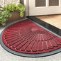 tchdio Door Mat Outdoor Indoor Entrance Doormat-Semicircular Durable Rubber Non Slip Front Door Mat for Outside Inside Entry Entryway Dirt Trapper WelcomeMat for Muddy Paws and Shoes-Red 24”x36”
