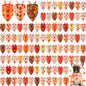 Chunful 100 Pieces Thanksgiving Dog Bandanas Bulk Fall Autumn Pet Bandanas with Pumpkin Patterns Triangle Scarf Bib Kerchief Set for Small Large Dog Costume Accessories (25.6 x 17.7 x 17.7)